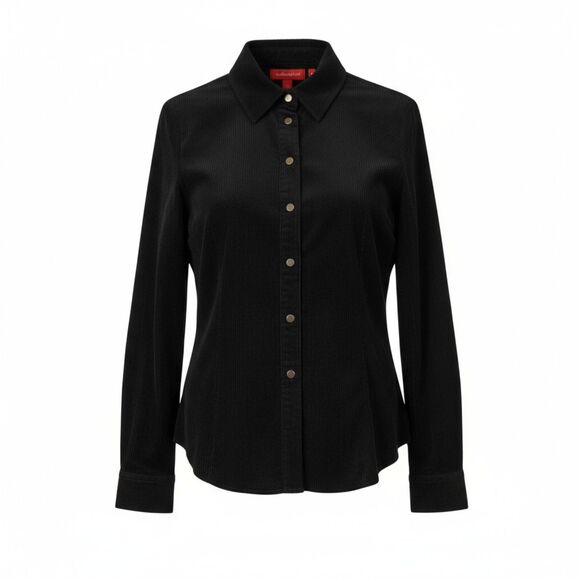 Valerie Stevens Velvet Like Black Long Sleeve Top -- ITEM #3420 - Picture 5 of 5